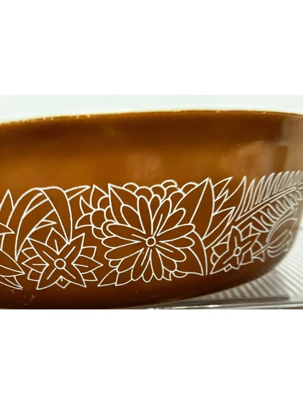 Vintage Pyrex Woodland Handled  2.5 L. Casserole Dish ca. 1978-1983
